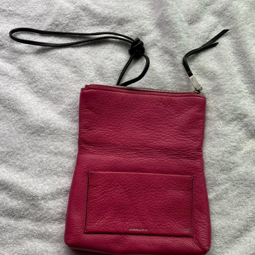 Coach Hot Ink Small Crossbody Thin Textured Leather - Picture 2 of 7